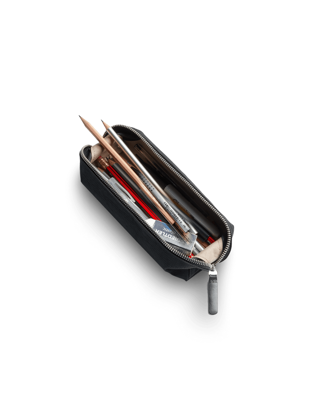 Bellroy Pencil Case product image filled with pens and pencils