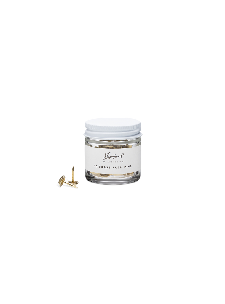 Brass Push Pins - Domed Hexagonal - Set of 50 - Appointed