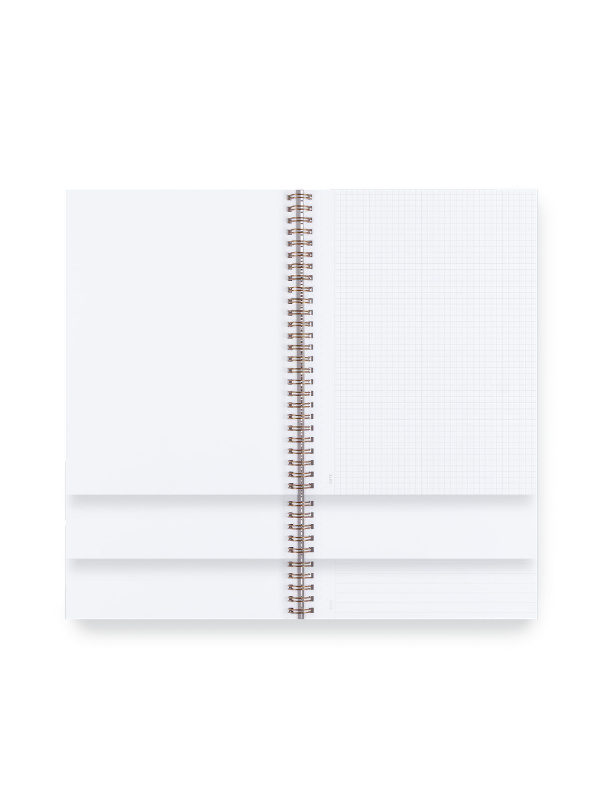 Appointed Workbook three interior - grid, blank, and lined stacked