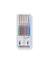 Le Pen Primary Flex Set with a case, including Blue, Green, Red, Brown, Black, and Dark Gray