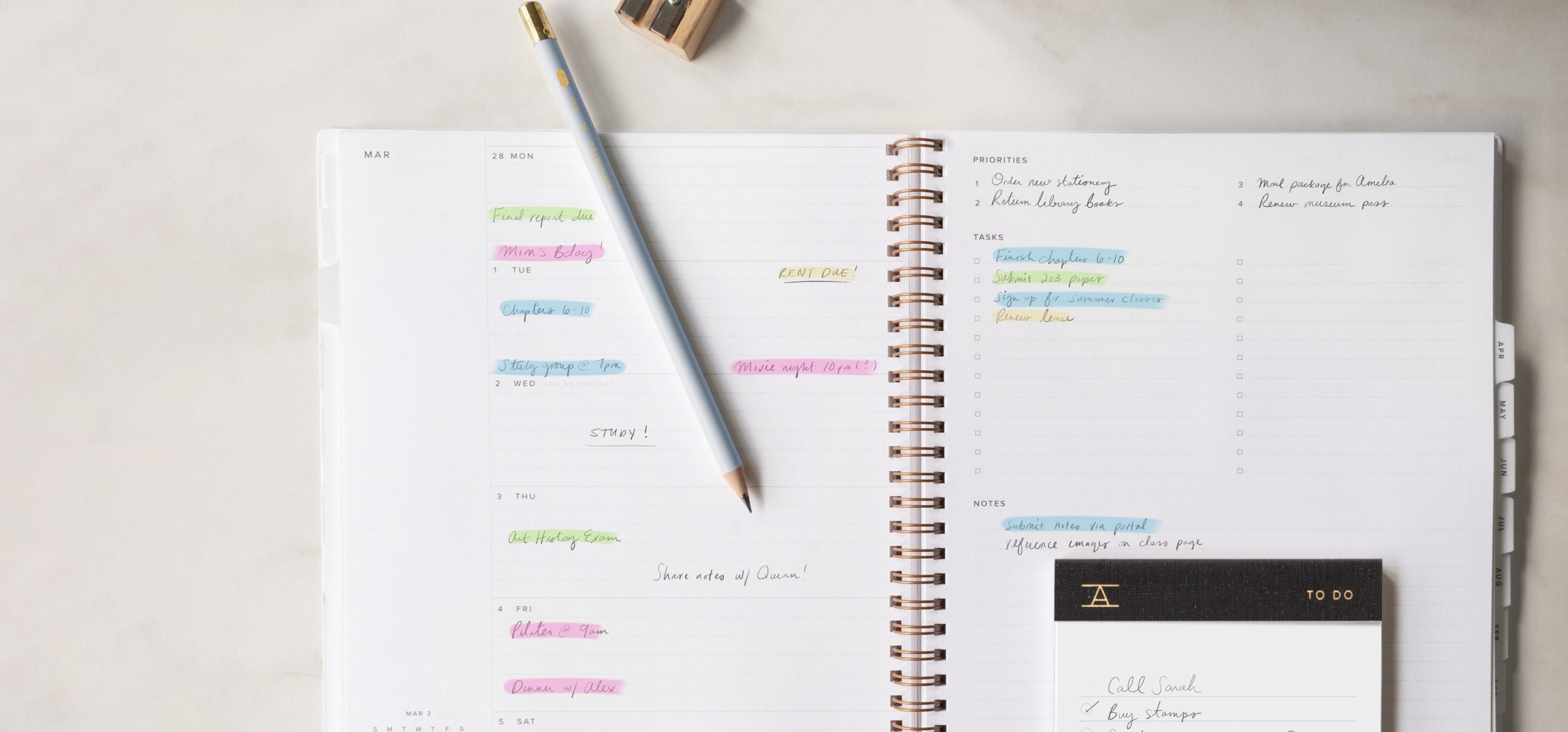 Using Color To Organize Your Planner