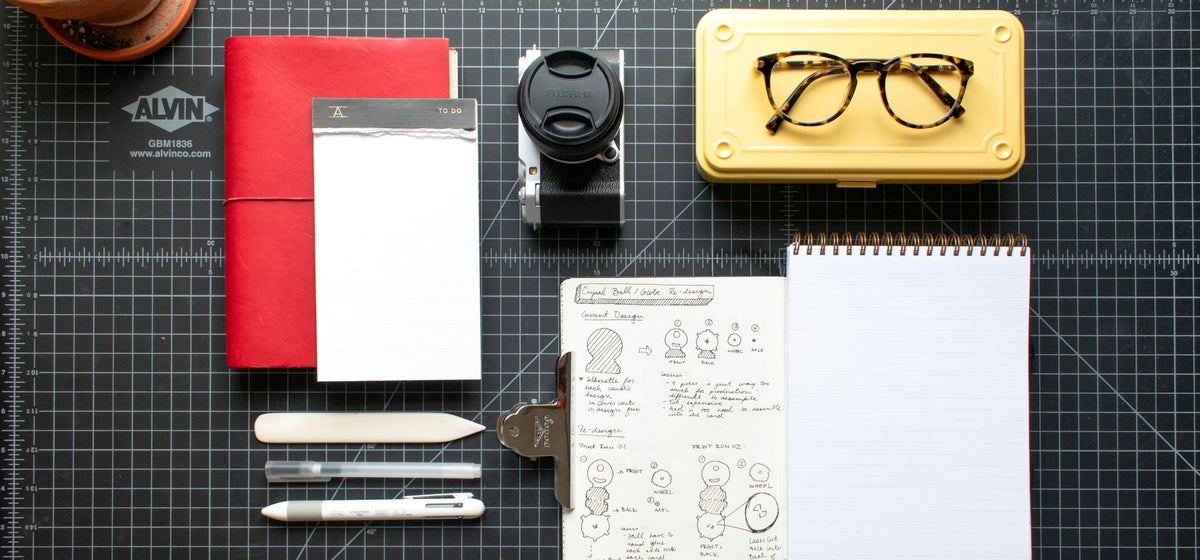 Jacky Lococo of Loco Note's workspace includes smart writing tools, luxe stationery, and curated organizational tools.