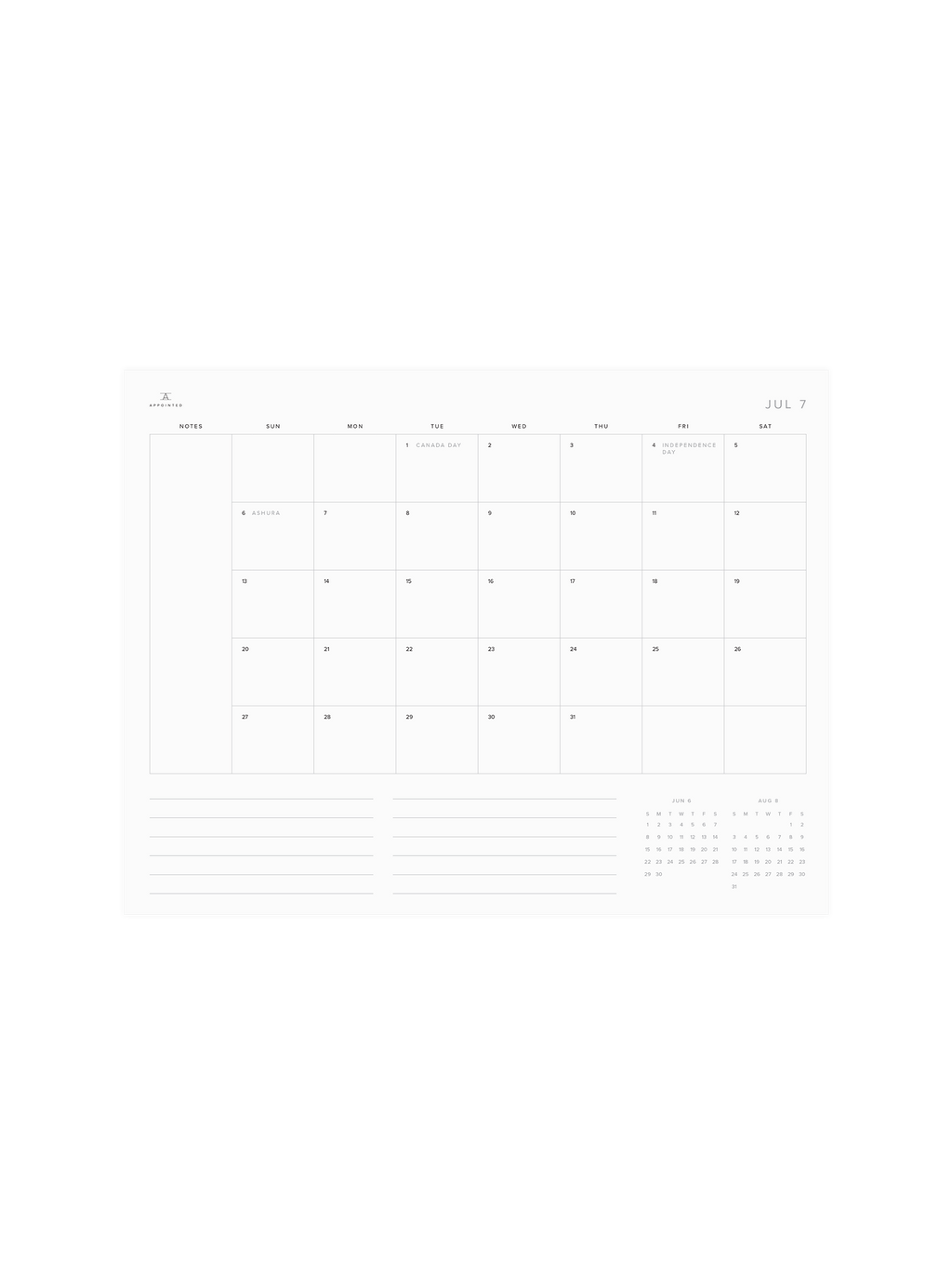 Month Planning (July - December 2025)