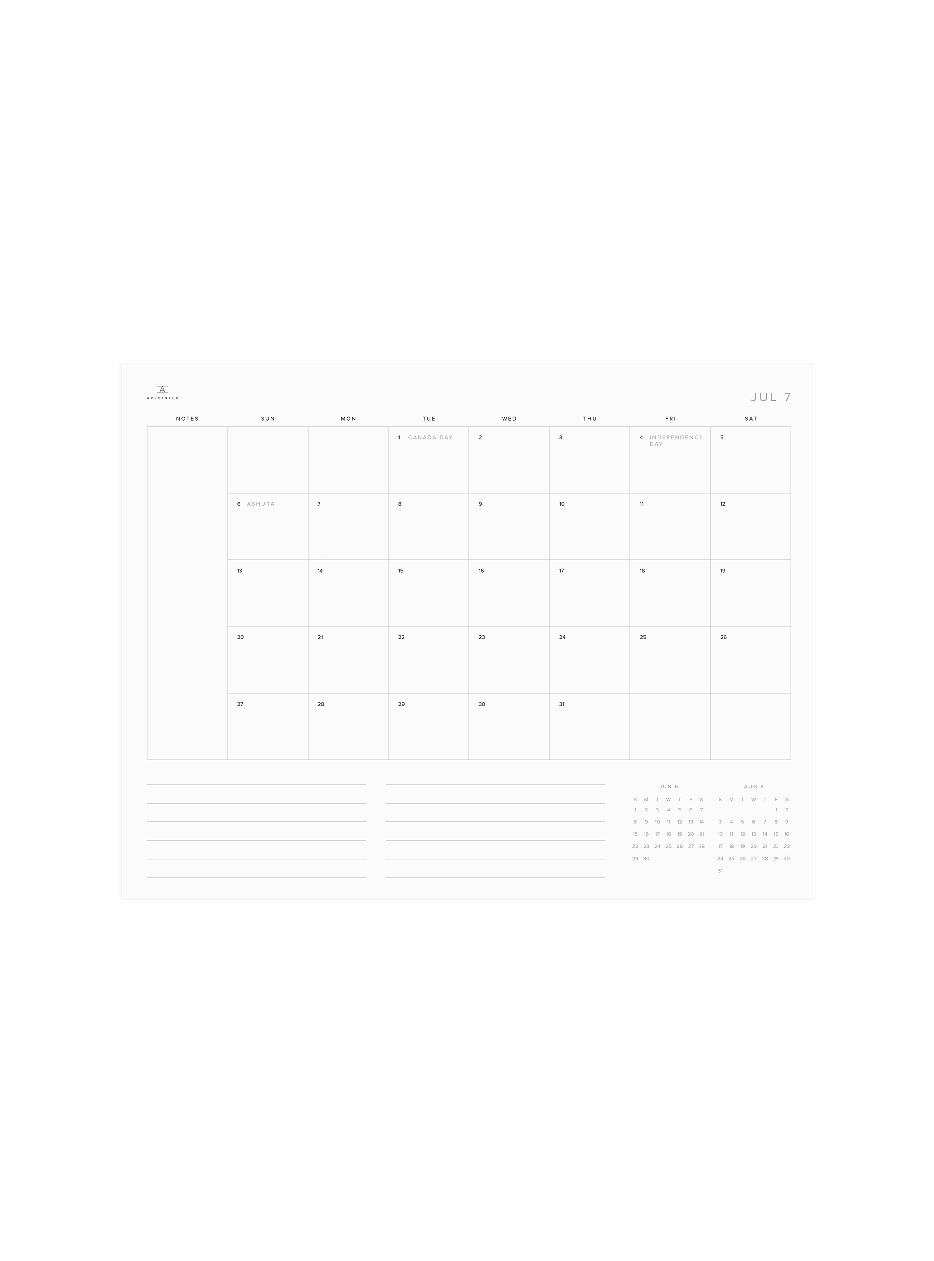 Month Planning (July - December 2025)