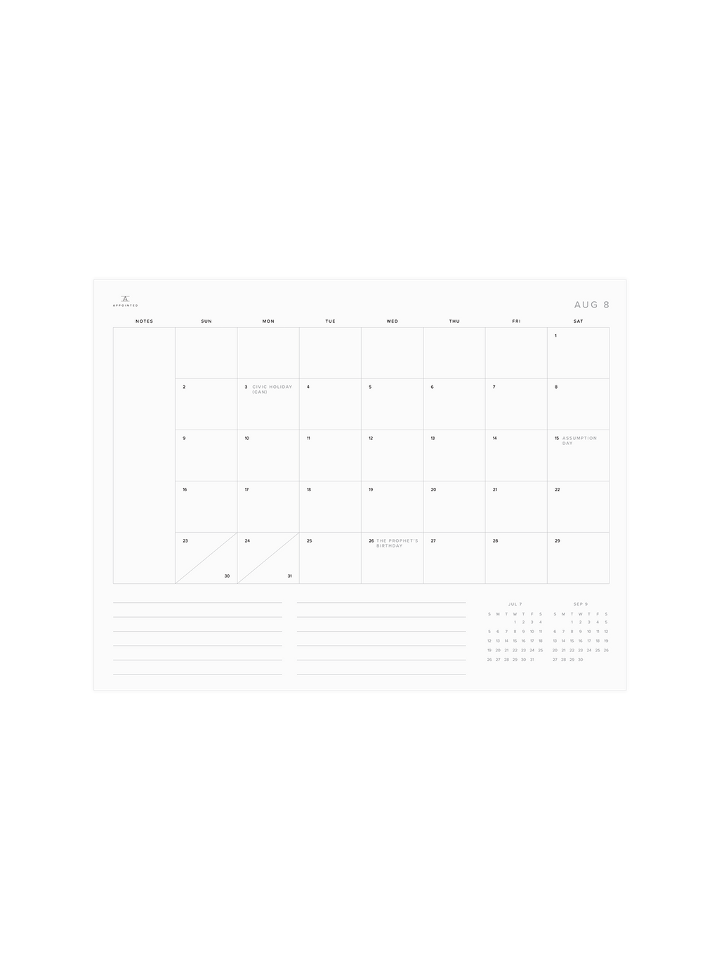 Month Planning (July - December 2026)