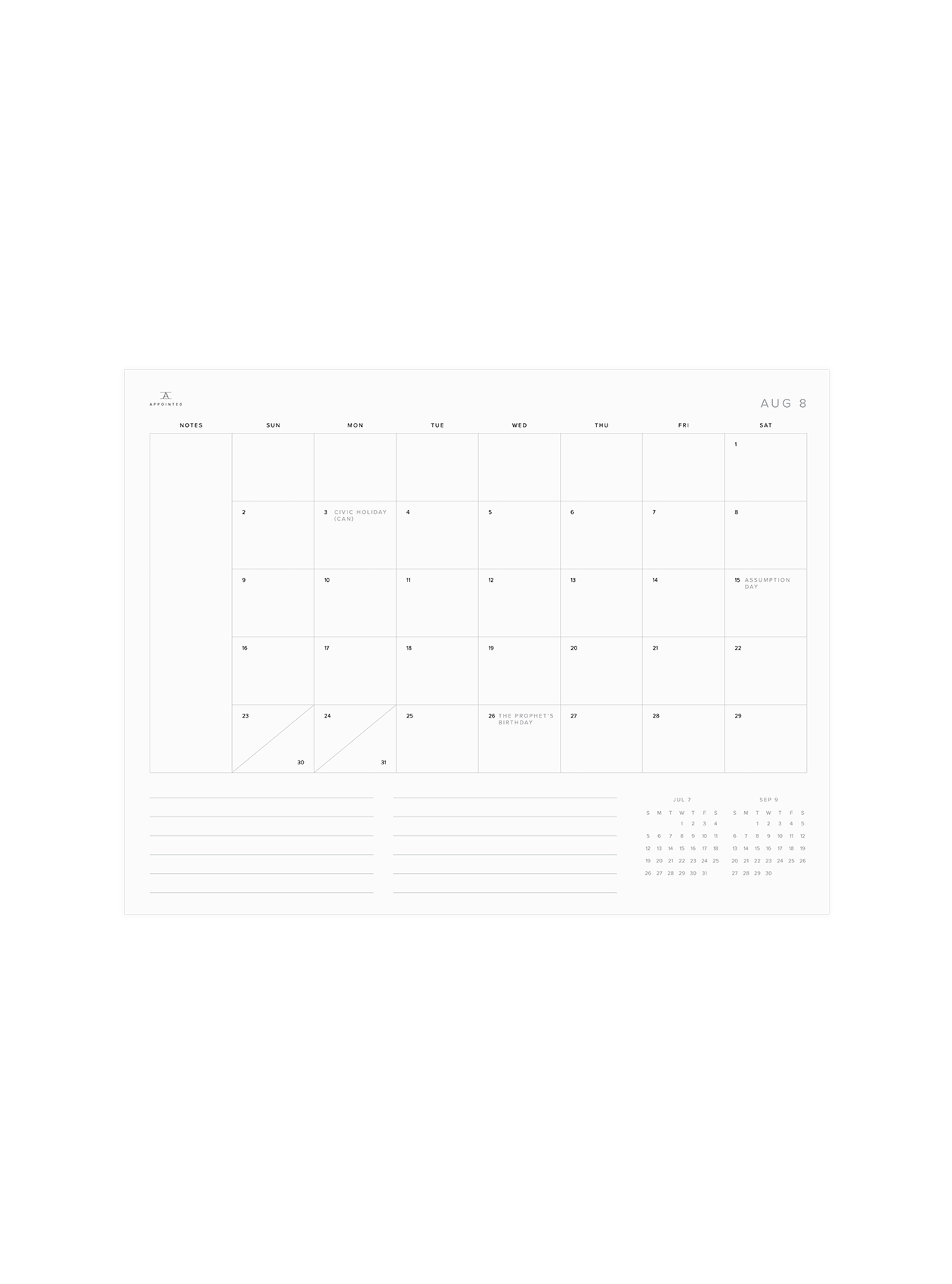 Month Planning (July - December 2026)