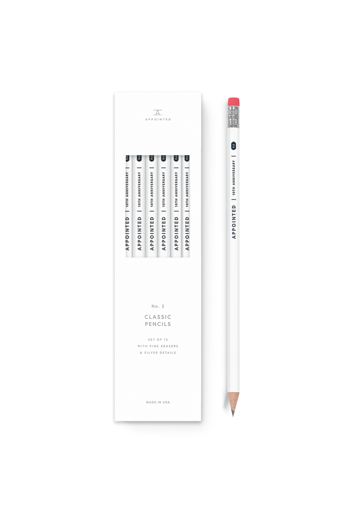 Appointed No. 2 Pencil Set || White