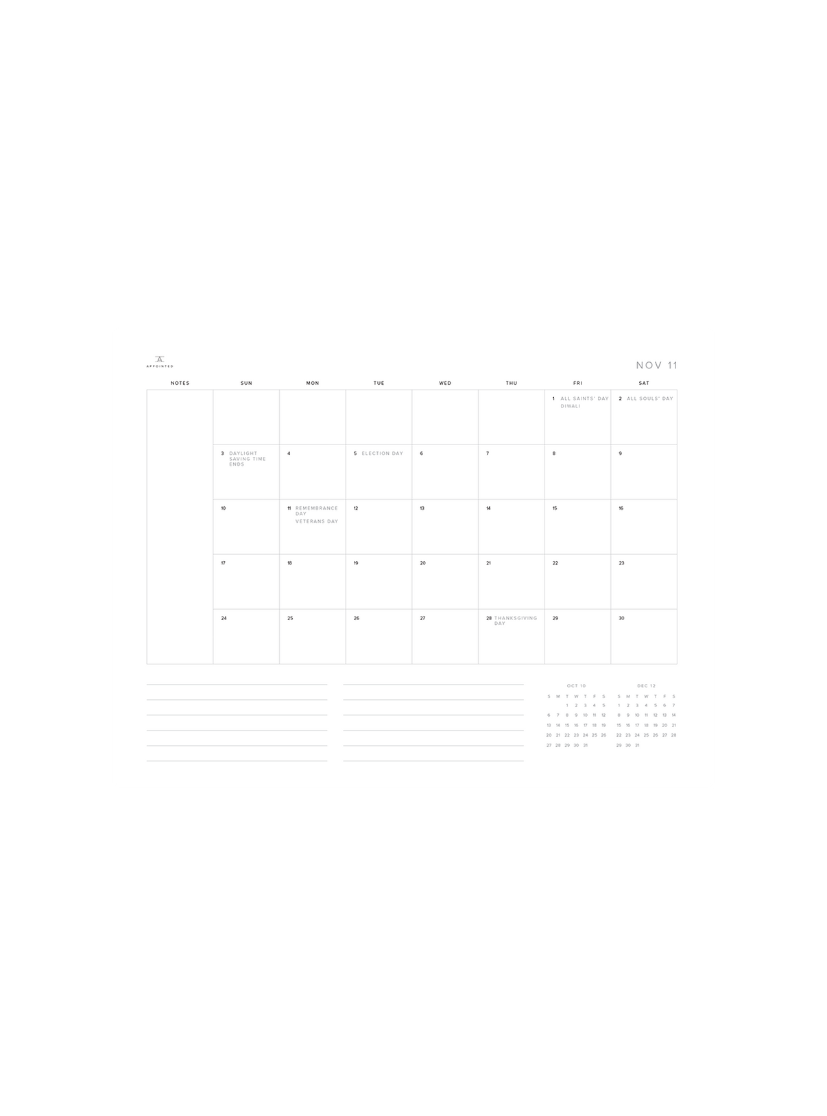 Month Planning (November 2024)