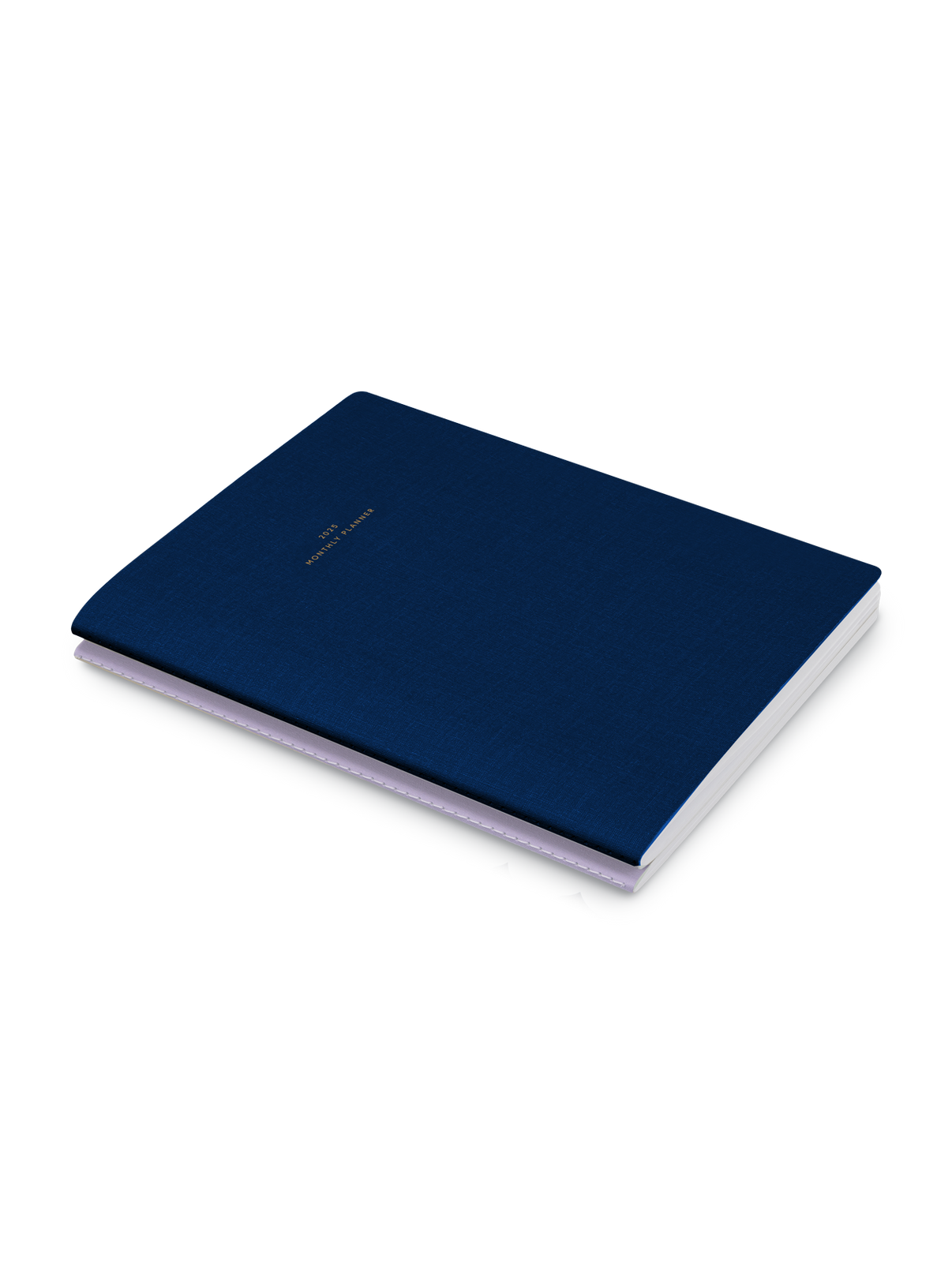 Monthly Planner in Oxford Blue side view