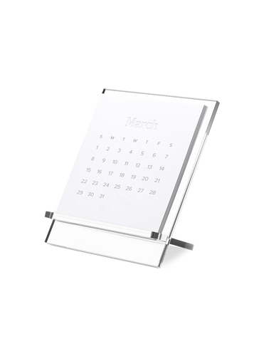 2026 Acrylic Desk Calendar side angle view