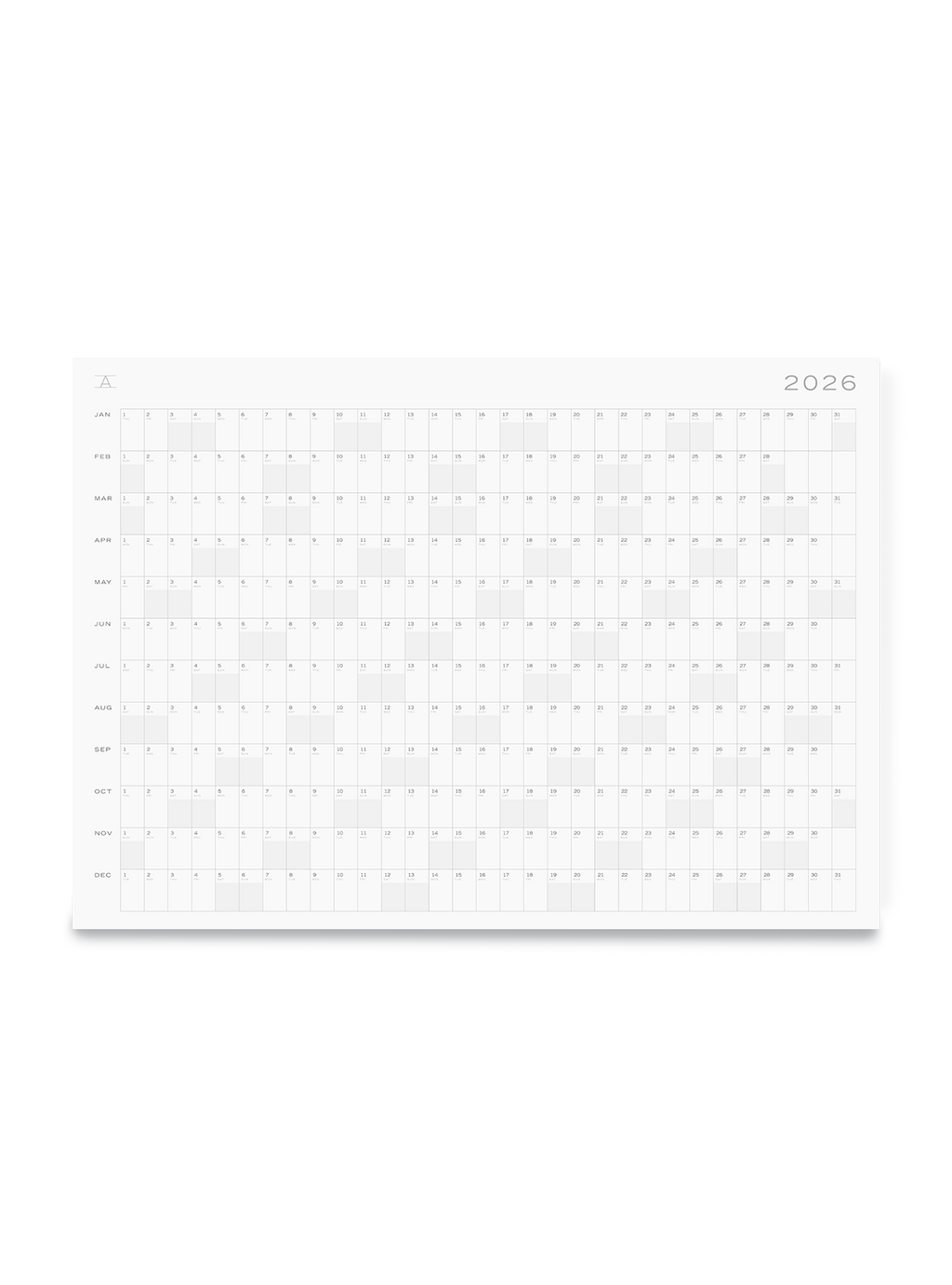 2026 Annual Planning Calendar