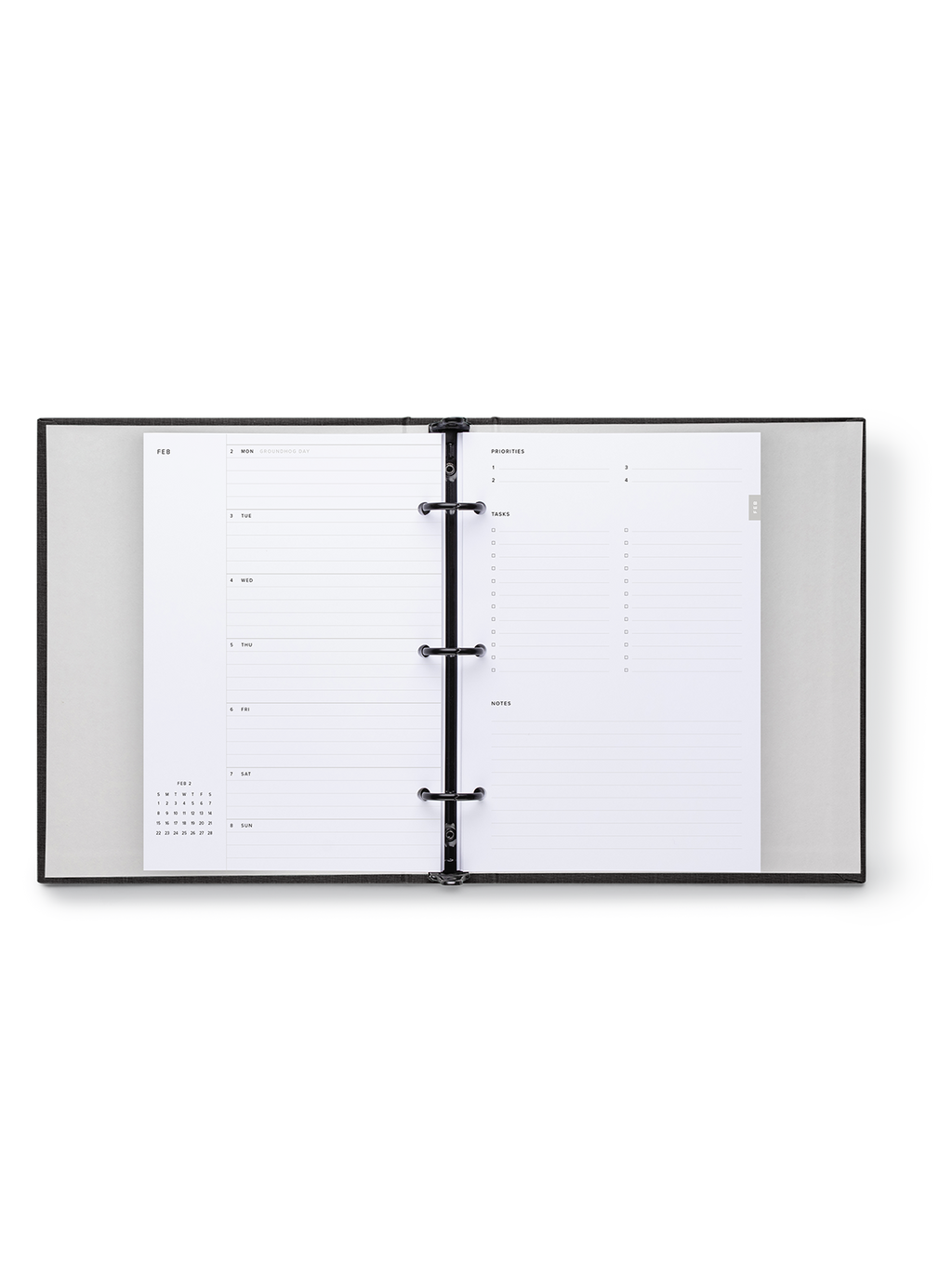 Compact Binder Planner interior week spread view