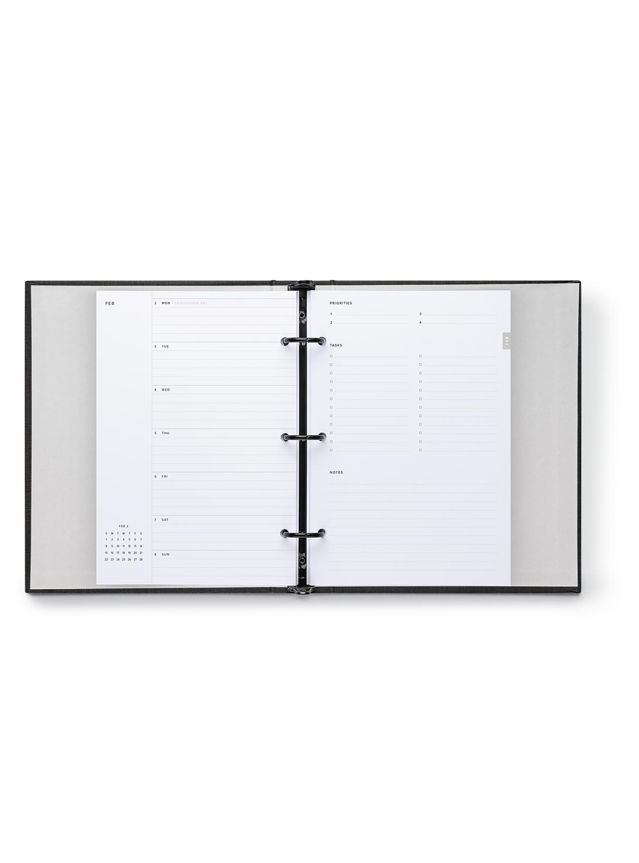 Compact Binder Planner interior week spread view