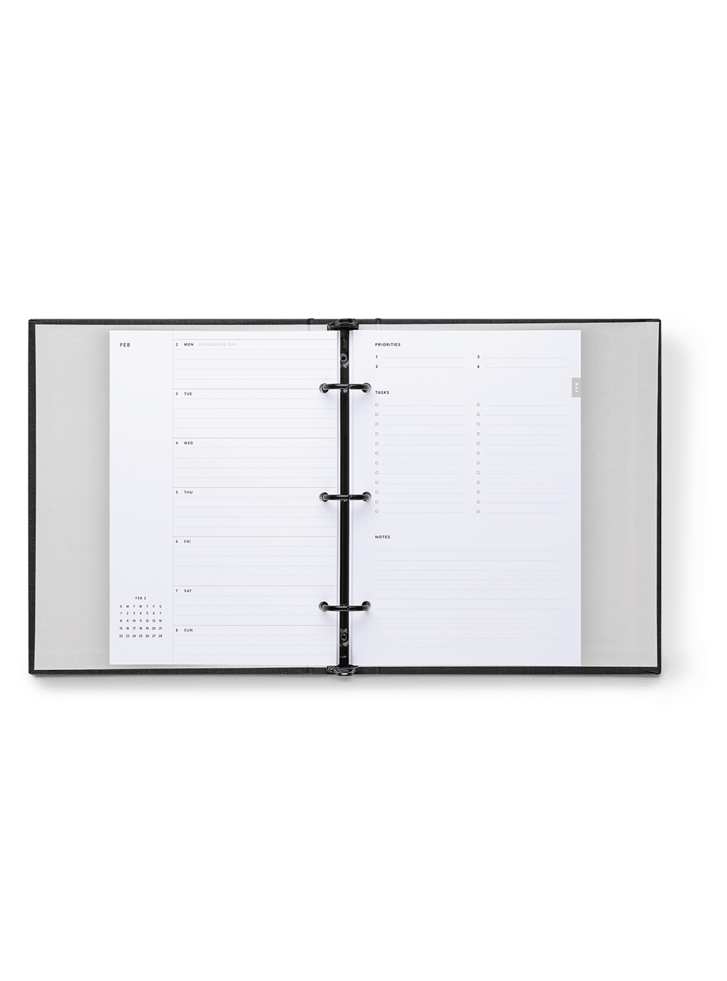 Compact Binder Planner interior week spread view