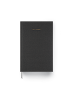 The Appointed 2026 Daily Planner in Charcoal Gray with casebound hardcover and gold foil details || Charcoal Gray