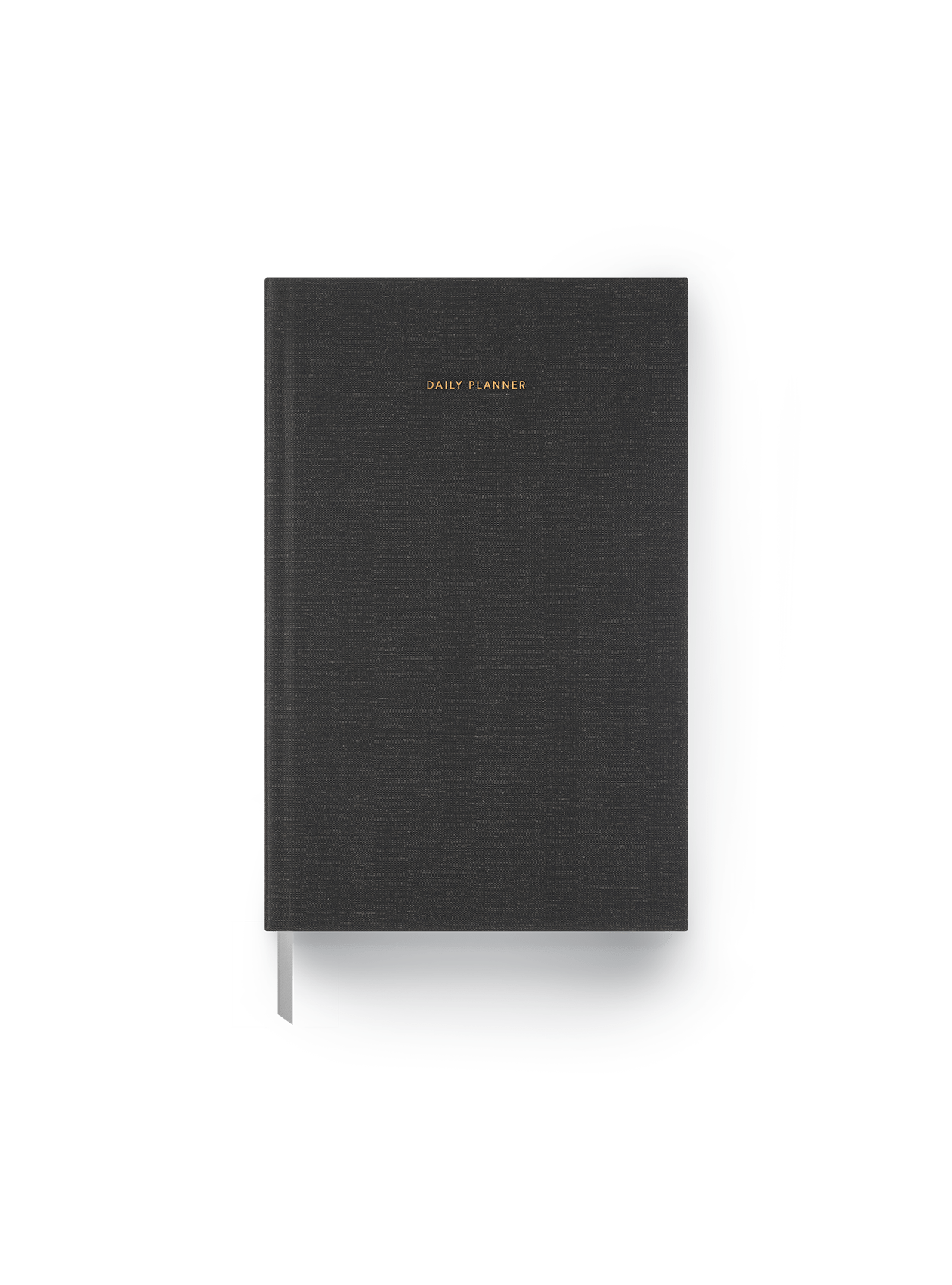 The Appointed 2026 Daily Planner in Charcoal Gray with casebound hardcover and gold foil details || Charcoal Gray
