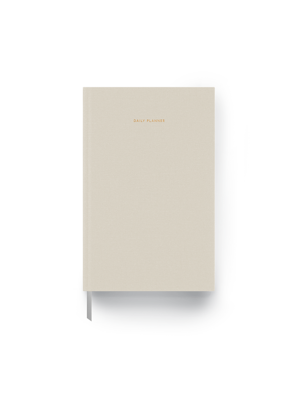 The Appointed 2026 Daily Planner in Natural Linen with casebound hardcover and gold foil details || Natural Linen