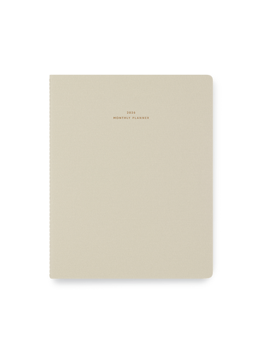 2026 Monthly Planner in Natural Linen cover view || Natural Linen