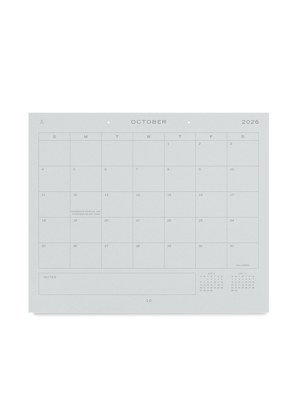 2026 Studio Calendar—front image