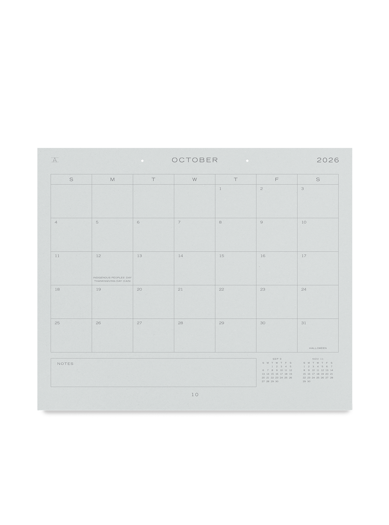 2026 Studio Calendar—front image