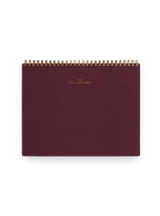 Appointed 2026 top-bound Weekly Task Planner with brass wire-o binding and gold foil details || Pomegranate