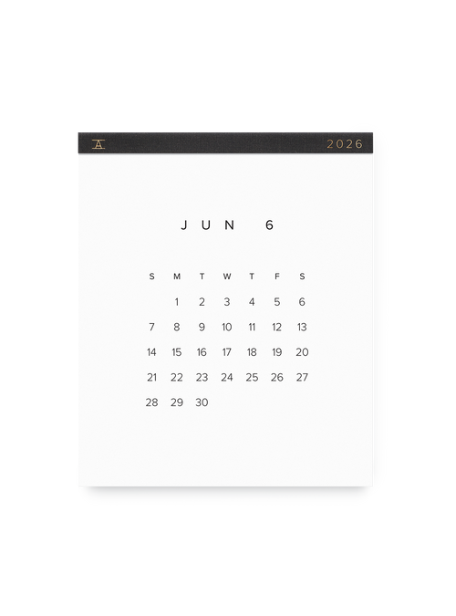 2026 Wall Calendar in Charcoal Gray front || Charcoal Gray