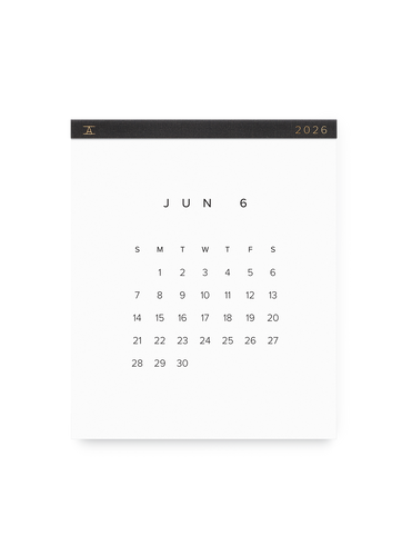 2026 Wall Calendar in Charcoal Gray front || Charcoal Gray