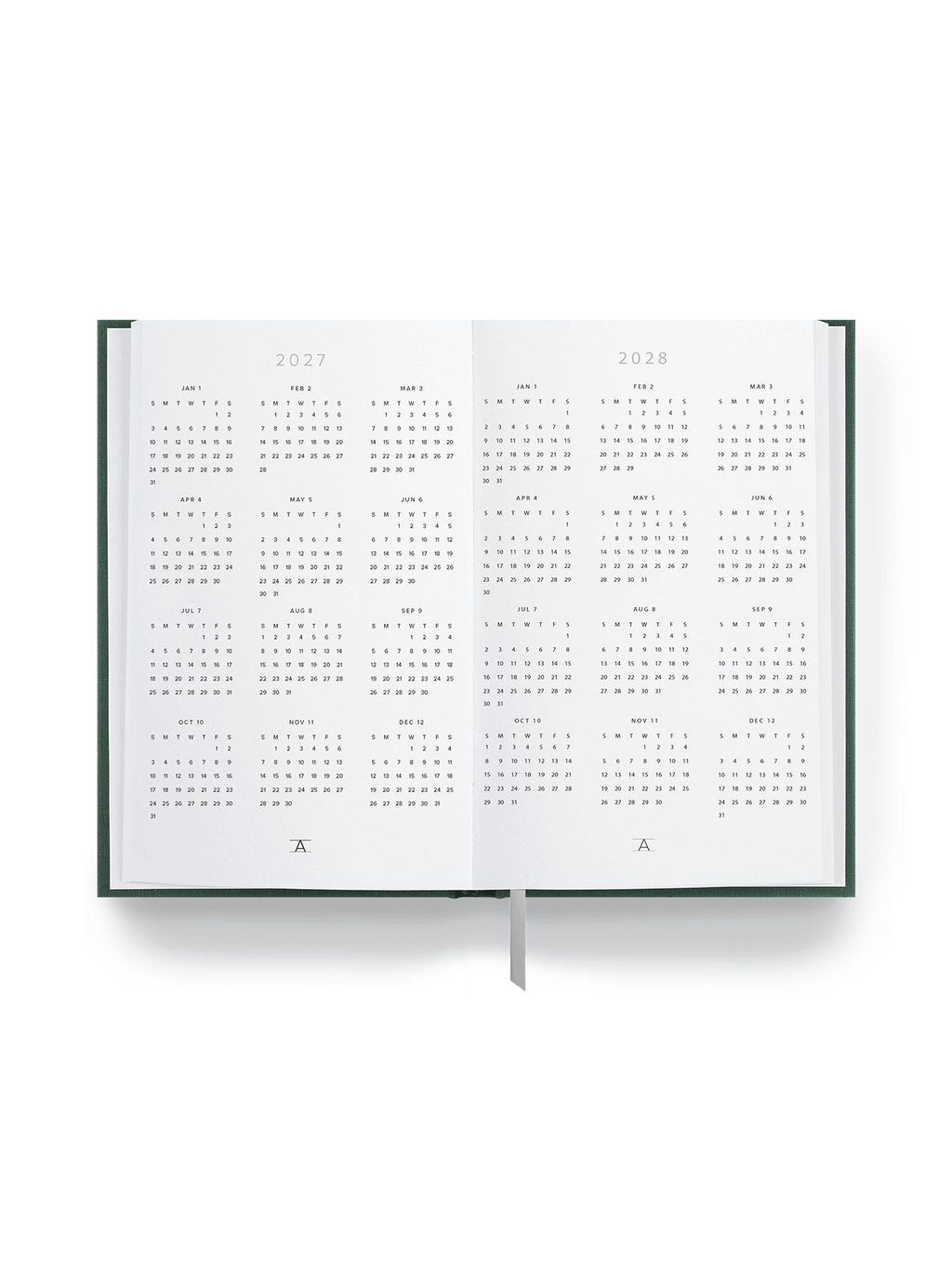 Daily Planner year overview interior