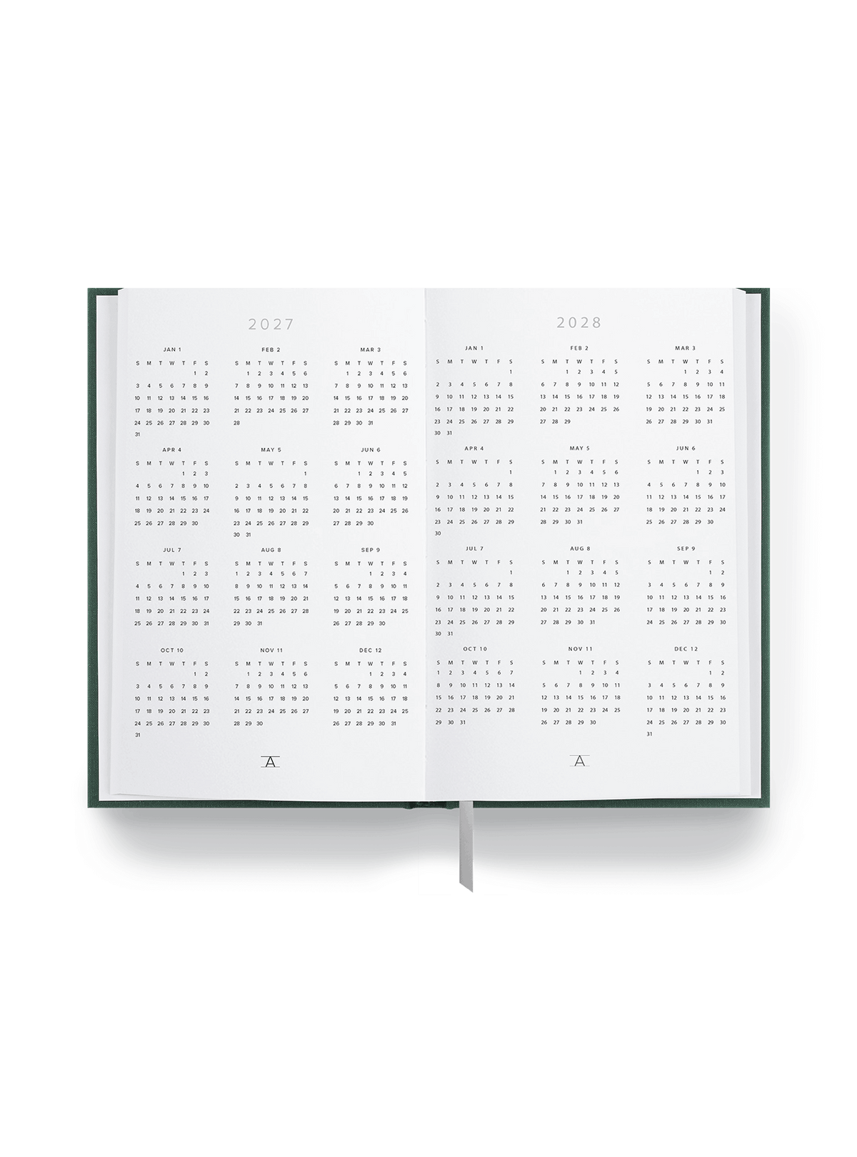 Daily Planner year overview interior