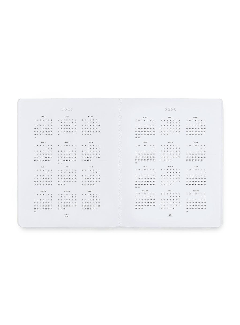 2026 Monthly Planner interior overview view