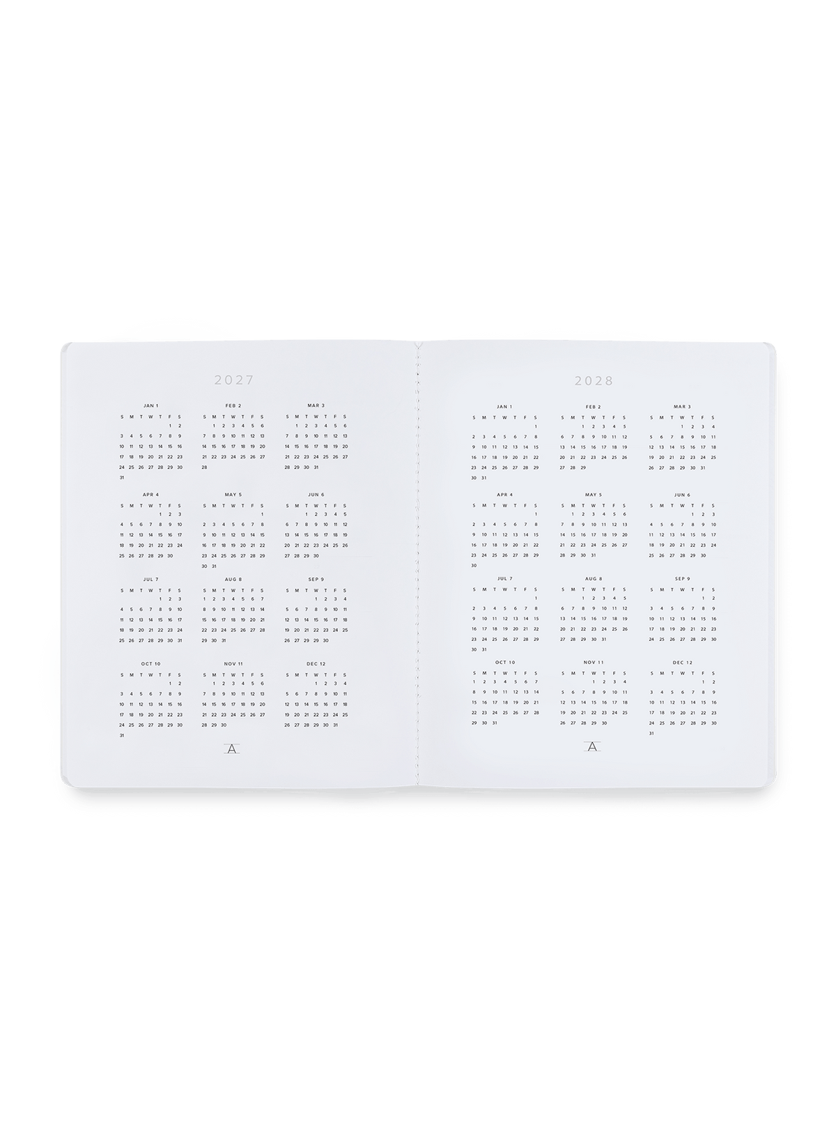 2026 Monthly Planner interior overview view