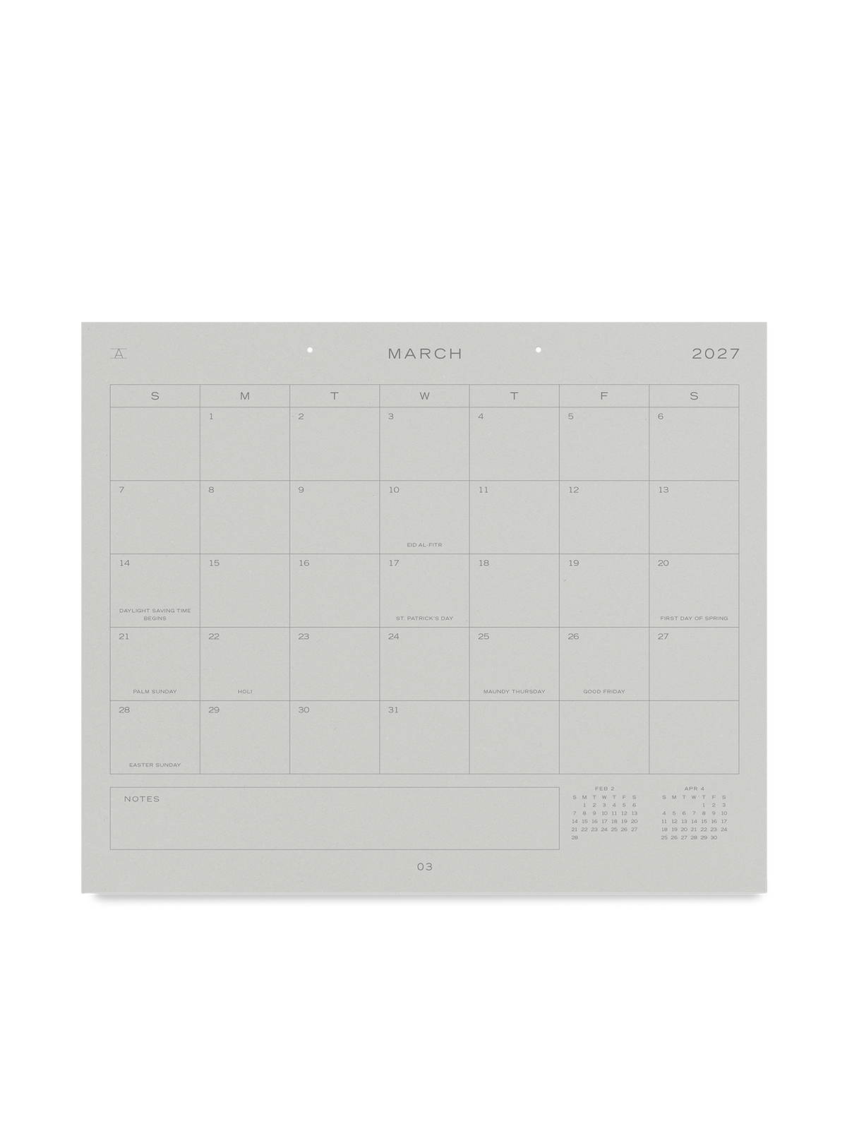 2027 Studio Calendar