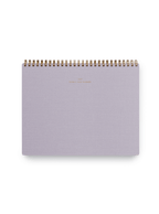 Appointed 26-27 top-bound Weekly Task Planner with brass wire-o binding and gold foil details || Lavender Gray