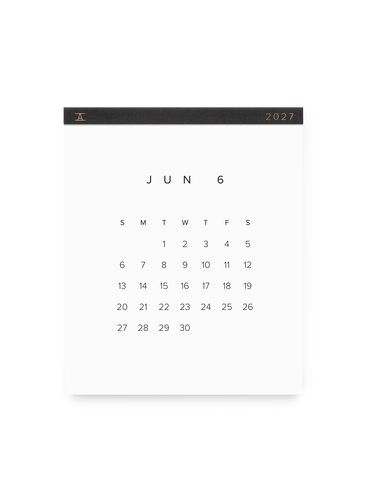 2027 Wall Calendar in Charcoal Gray front  || Charcoal Gray
