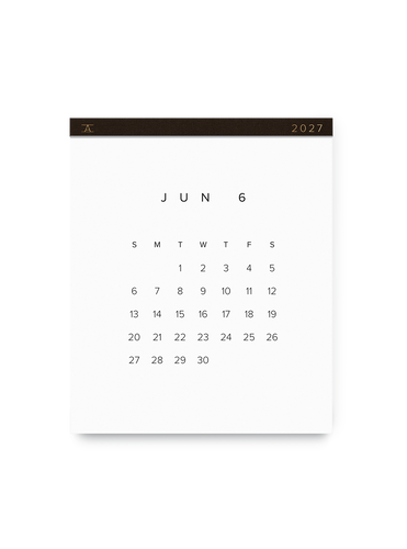 2027 Wall Calendar in Espresso front  || Espresso