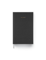 The Appointed 23-24 Daily Planner in Charcoal Gray with casebound hardcover and gold foil details || Charcoal Gray