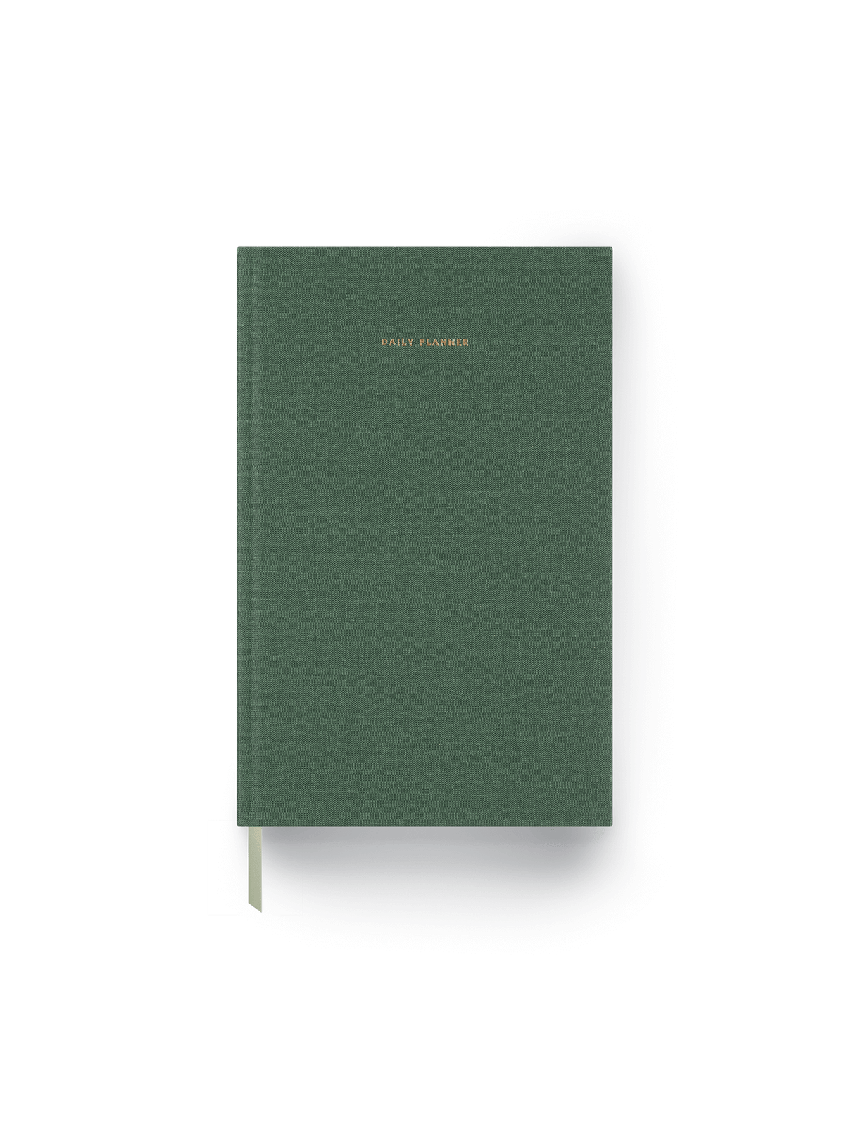 The Appointed 23-24 Daily Planner in Charcoal Gray with casebound hardcover and gold foil details || Fern Green