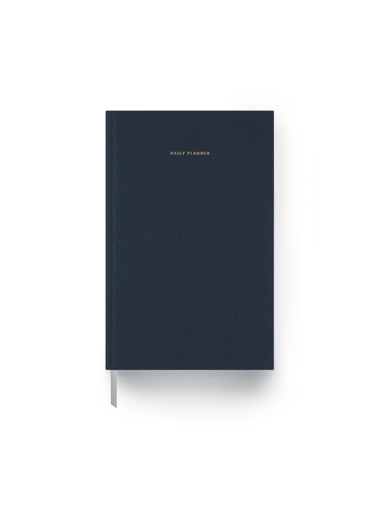 The Appointed 24-25 Daily Planner in Oxford Blue with casebound hardcover and gold foil details || Oxford Blue