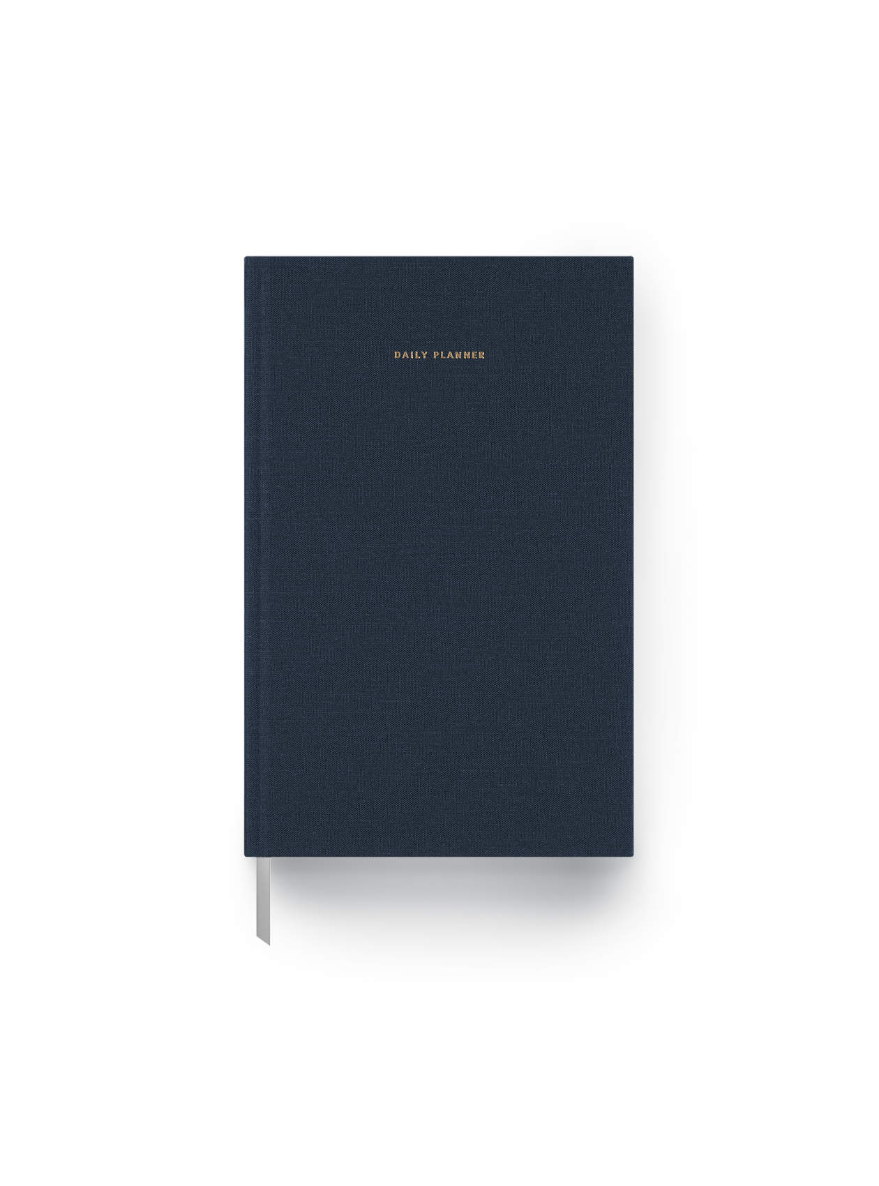 The Appointed 2025 Daily Planner in Oxford Blue with casebound hardcover and gold foil details || Oxford Blue