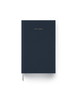 The Appointed 2025 Daily Planner in Oxford Blue with casebound hardcover and gold foil details || Oxford Blue