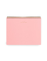 Appointed top-bound 24-25 Weekly Task Planner with brass wire-o binding and gold foil details || Blossom Pink