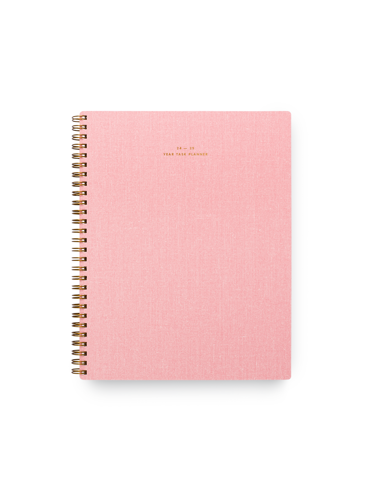 Appointed Year Task Planner with brass wire-o binding, foil stamped details, and durable water-resistant bookcloth || Blossom Pink