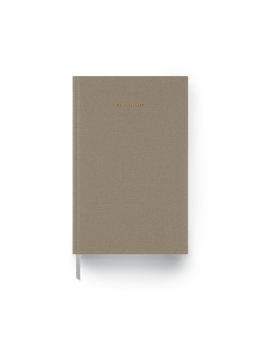 The Appointed 25-26 Daily Planner in Taupe with casebound hardcover and gold foil details || Taupe