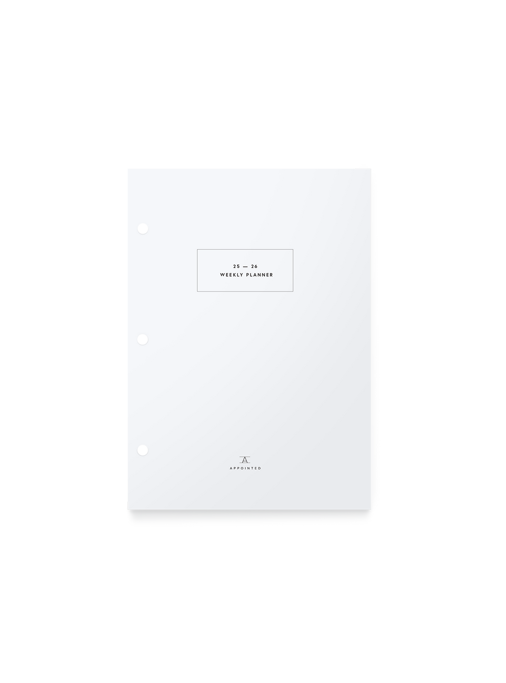 Compact Binder Planner in Insert Only first page view