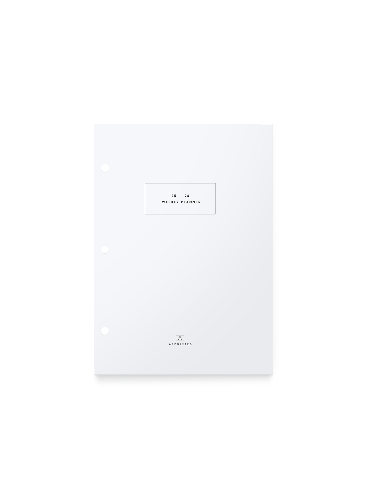 Compact Binder Planner in Insert Only first page view