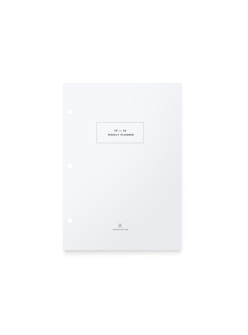 Compact Binder Planner in Insert Only first page view