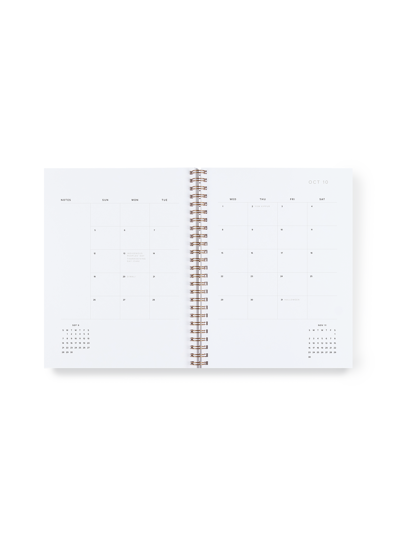 Weekly Grid Planner interior month spread