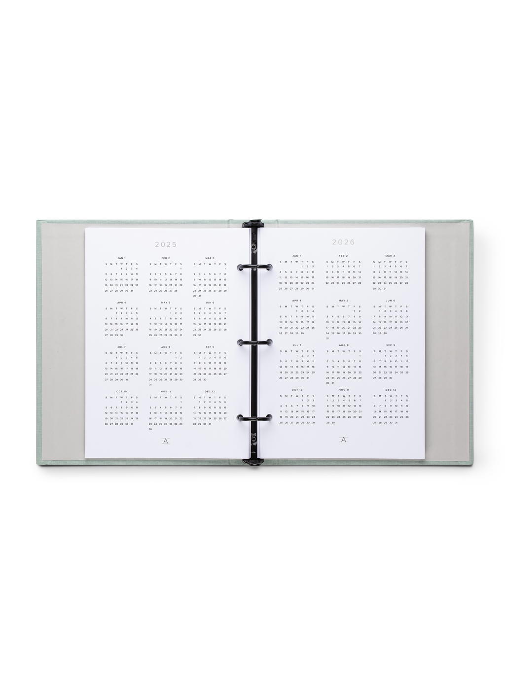 25–26 Compact Binder Planner Insert