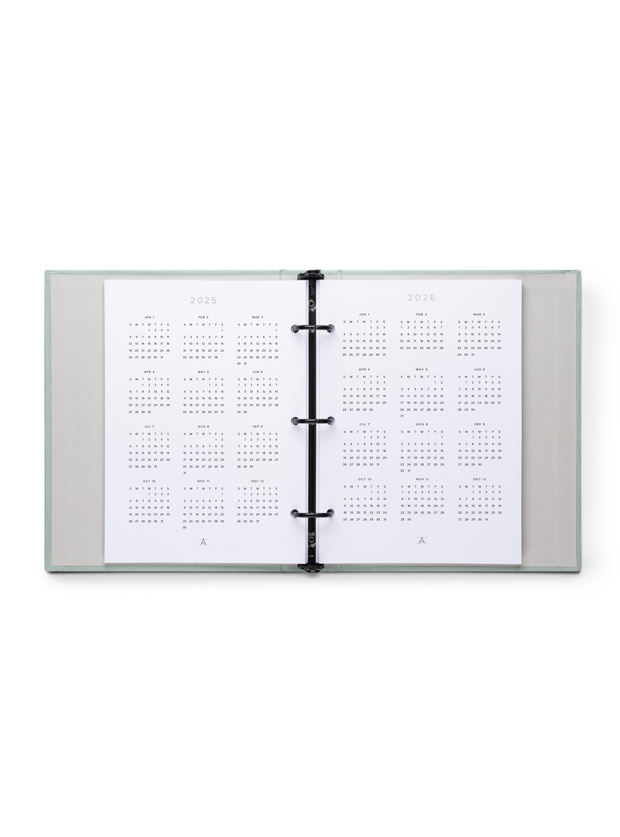 25–26 Compact Binder Planner Insert