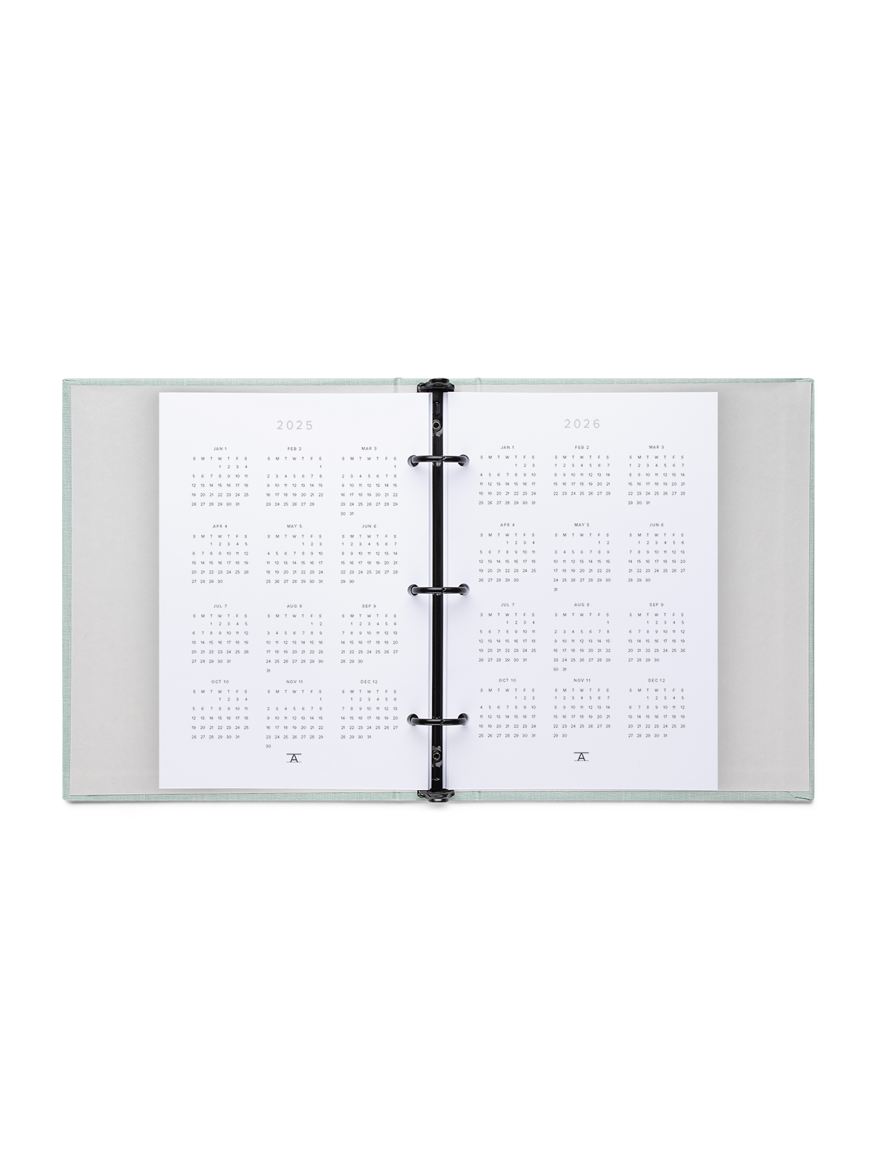 Compact Binder Planner interior  25-26  interior overview
